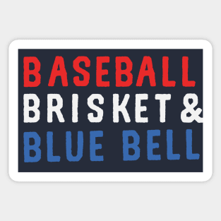 Baseball. Brisket. Blue Bell. Sticker